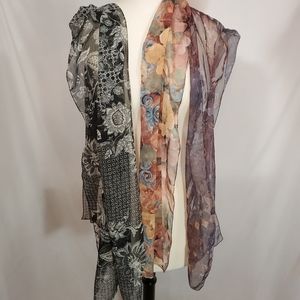 Scarves Sheer Light Weight Bundle of 3